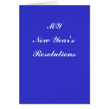 New Year's Resolutions Greeting Cards