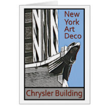 New York Art Deco - Chrysler Building Eagle Greeting Card