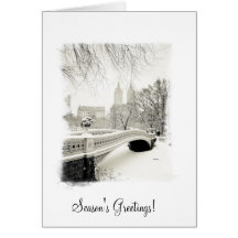 New York Beautiful Snow - Season's Greetings Cards