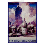 New York Central Line - Vintage Ad Greeting Cards