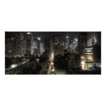 New York City at Night HDR Rack Card