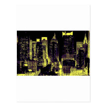 New York City at Night Postcard