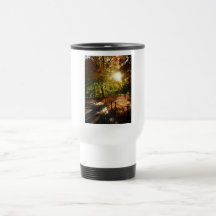 New York City Autumn Sun Mugs