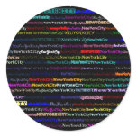 New York City Black Background Sticker
