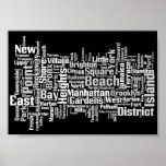 New York City Boroughs posters