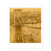 New York City Brooklyn Bridge Construction 1870s Post Cards