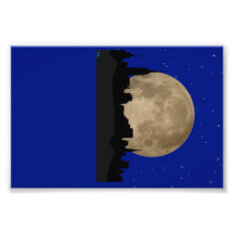 New York city by the moon light Photographic Print