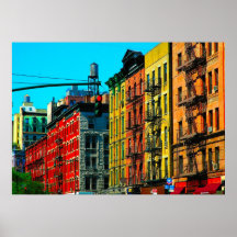 New York City "Columbus Ave" West Side Print