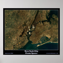 New York City From Space Poster