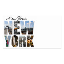 New York City Graphical Tourism Montage Business Card
