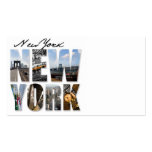 New York City Graphical Tourism Montage business cards