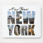 New York City Graphical Tourism Montage mousepads
