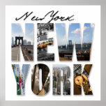 New York City Graphical Tourism Montage