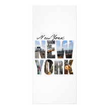 New York City Graphical Tourism Montage Rack Cards