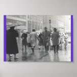 New York City in the rain posters