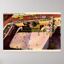 New York City, New York Rock Skating Rink 1940 Print