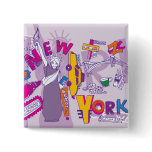 New York City NYC ~ Famous Tourist Sights buttons