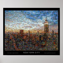 New York City Poster - Photo Mosaic of 30 images
