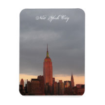 new york city red empire state building rectangle magnets