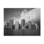 New York City Skyline Against Clouds Post Card