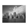 New York City Skyline Against Clouds Post Card