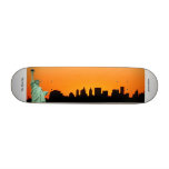 New York City Skyline and The Statue of Liberty skateboards