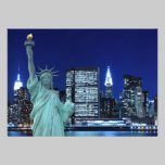 New York City skyline at Night Lights, Midtown Man invitations