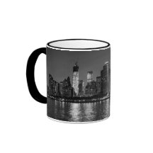 New York City Skyline at Night Mugs