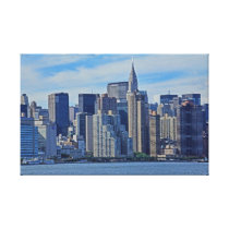 New York City Skyline From the East River A1 Gallery Wrapped Canvas