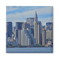New York City Skyline From the East River A1 Refrigerator Magnet