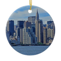 New York City Skyline From the East River A1 Ornament