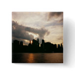 New York City Skyline Silhouette Pinback Button