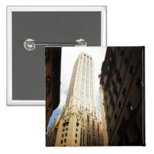 New York City Skyscraper Reaching Towards the Sky Button