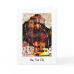New York City streets collage greeting card