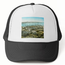 New York City Wharves 1875 Magic Lantern Slide Trucker Hat