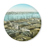 New York City Wharves 1875 Magic Lantern Slide Fridge Magnets