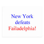 New York defeats Failadelphia! Postcard