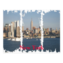 New York Distressed  Postcard