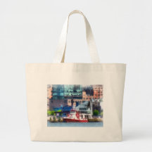 New York Fire Boat Tote Bags