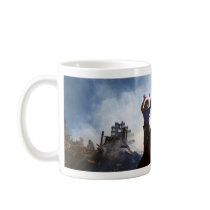 New York Fireman in Rubble of World Trade Centre Mug