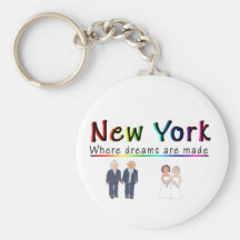 New York Gay Marriage Keychains