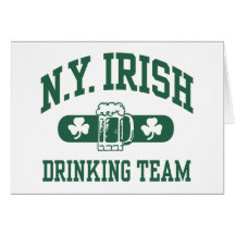 New York Irish Drinking Team Greeting Card