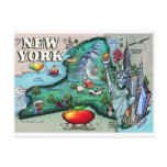 New York Map postcards