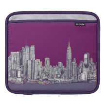 New York NYC purple iPad Sleeve
