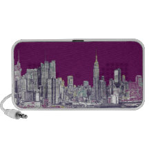 New York NYC purple Travel Speakers