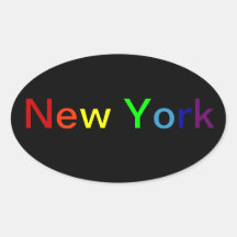 New York Oval Sticker
