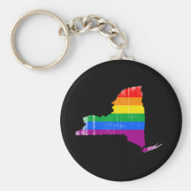 NEW YORK PRIDE - DISTRESSED -.png Key Chains