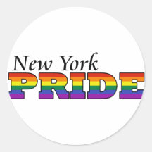 New York Pride Round Stickers