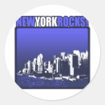 New York Rocks! Round Stickers