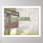 New York sign post posters